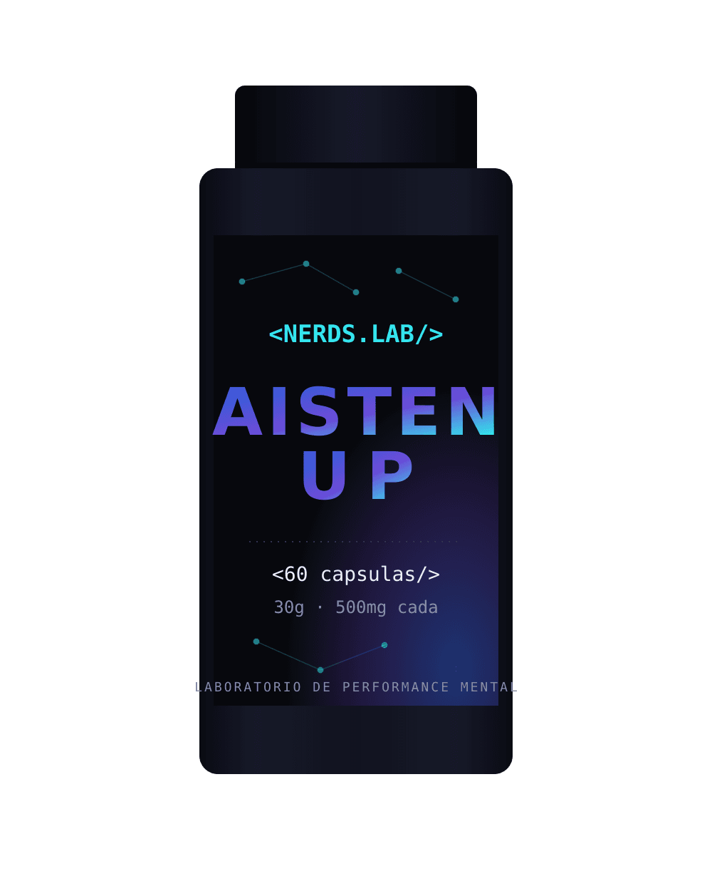 Pote do AISTEN UP — 60 cápsulas, 30g, 500mg cada